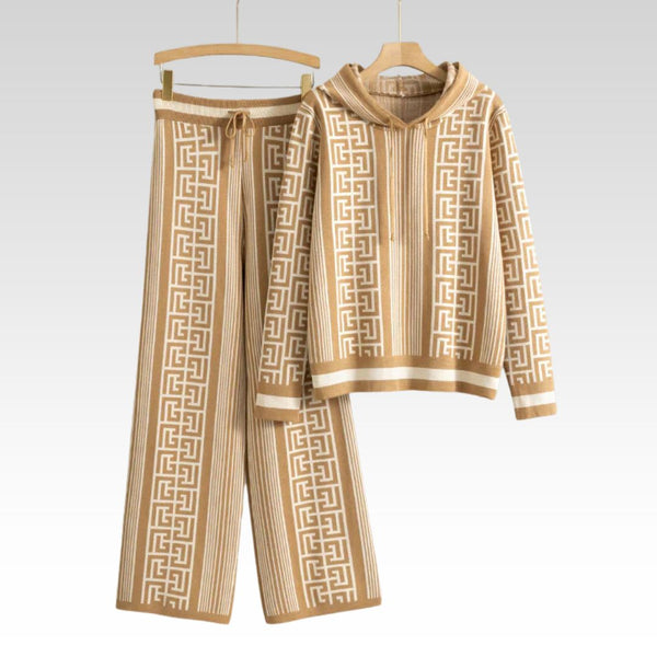 Liana | Ensemble de détente en tricot à motifs