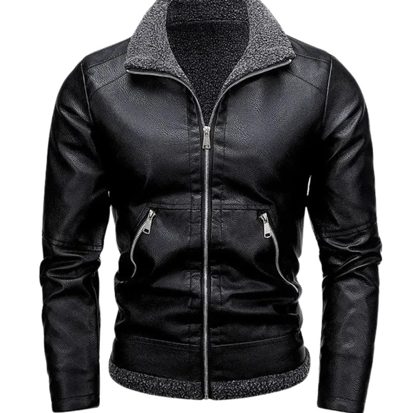 Veste en cuir molletonné Elegant