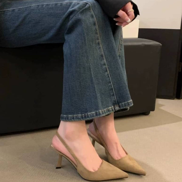 Marlena™ | Talons Slingback Nude avec Talon Fin