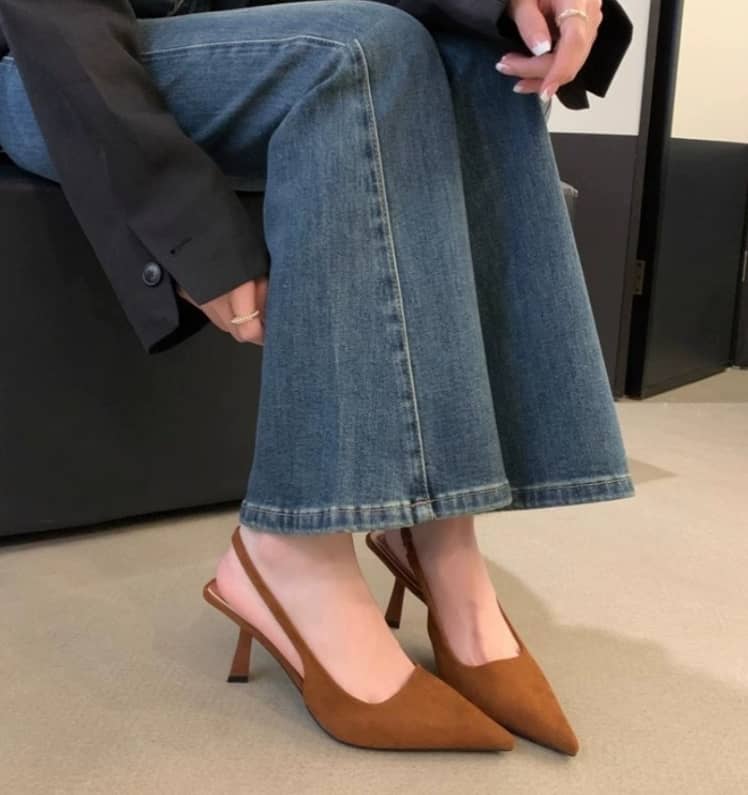 Marlena™ | Talons Slingback Nude avec Talon Fin