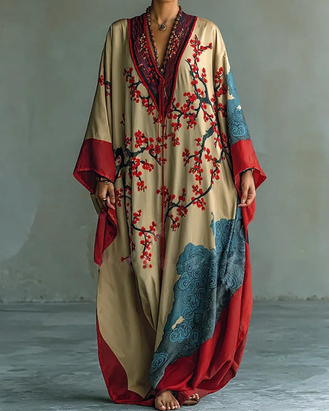 Robe Maxi en Soie Meiko Blossom