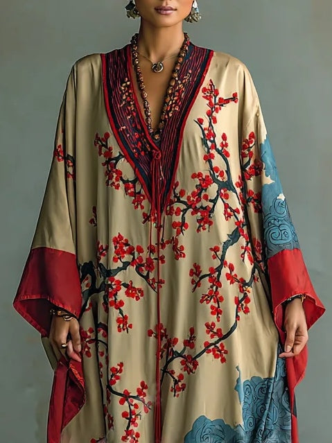 Robe Maxi en Soie Meiko Blossom