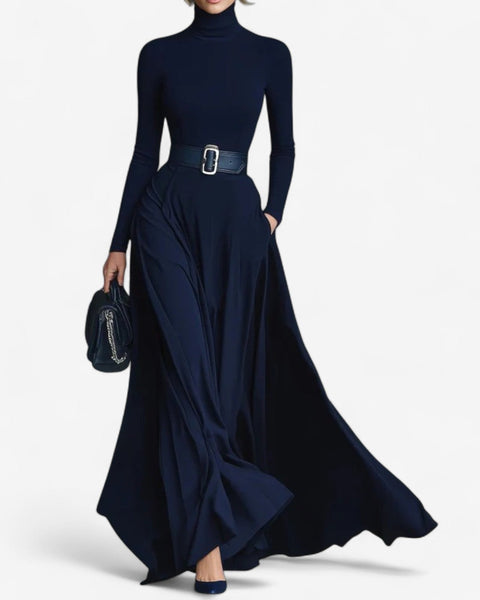 Robe Maxi Yvelise™ à Col Montant