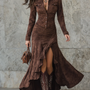 Carlotta | Long dress with ruffles