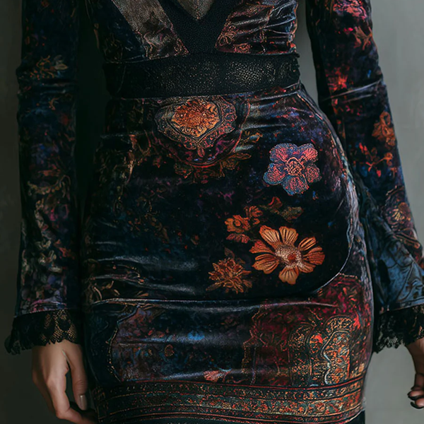 Robe Mini en Velours Calista