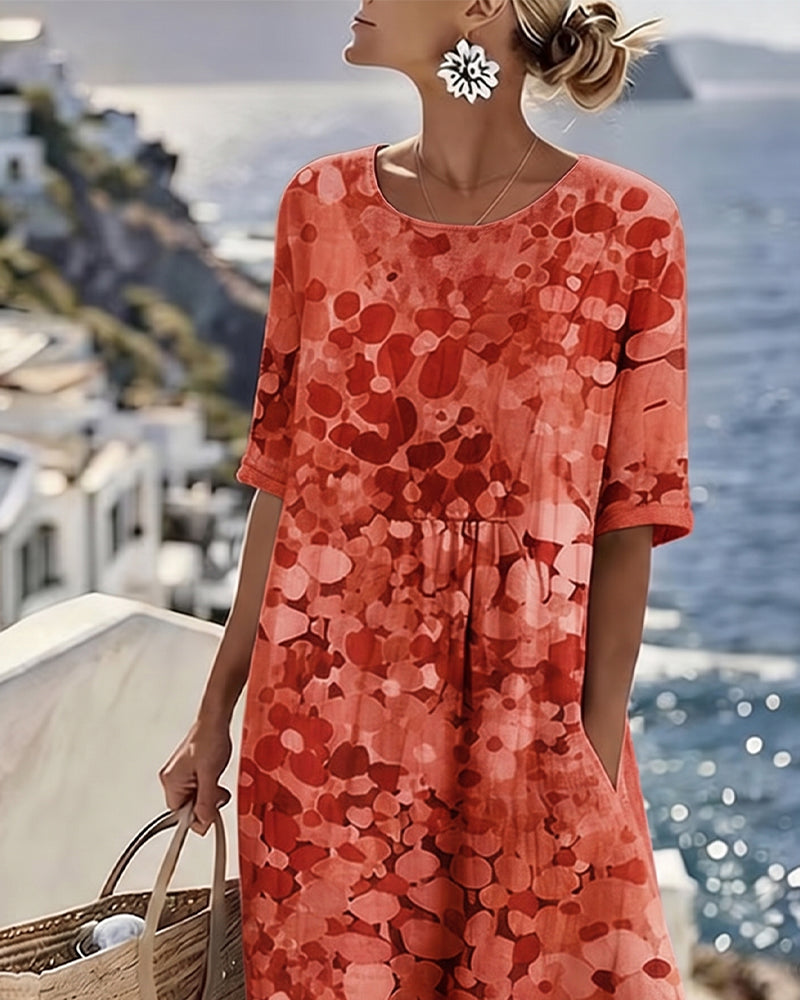 Emma Floral Pocket Midi Dress