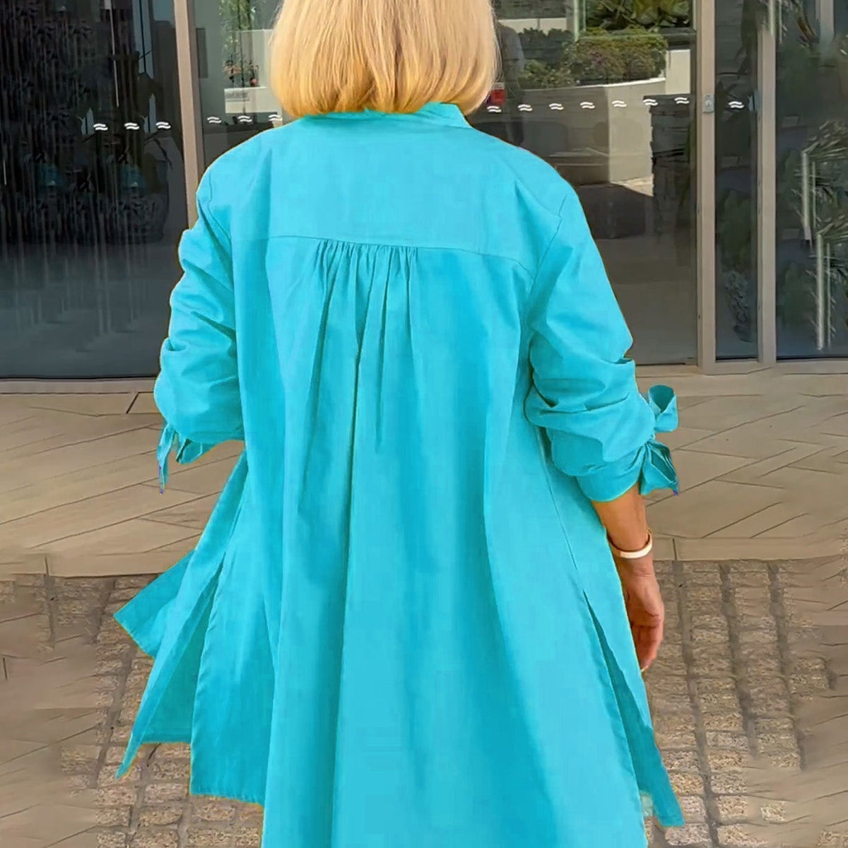 CÉLINA™ - Manteau Chemise Long Chic