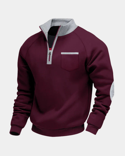 VALENCE | PULL À COL MONTANT ET FERMETURE ÉCLAIR POUR HOMME
