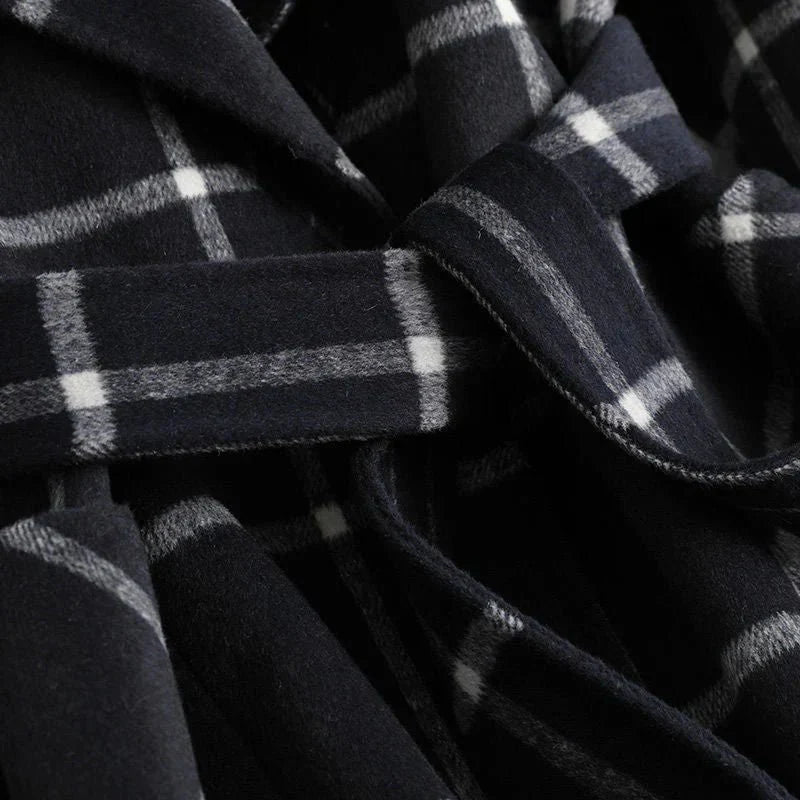 ADRIANA | MANTEAU TRENCH EN PLAID D'HIVER