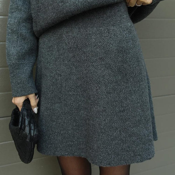 Esme |  A cozy sweater and a flowy flattering skirt