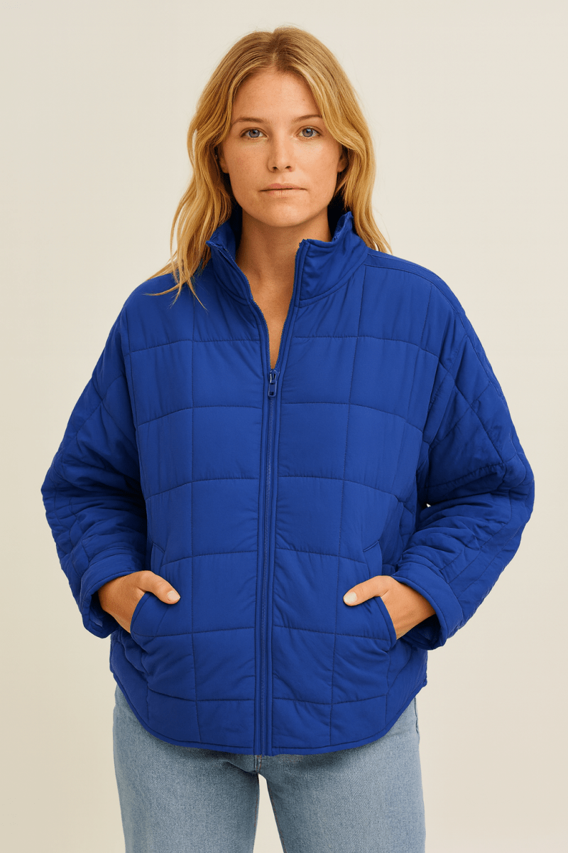 AVRIL – VESTE PUFFER COMPACTE LÉGÈRE À FERMETURE ÉCLAIR