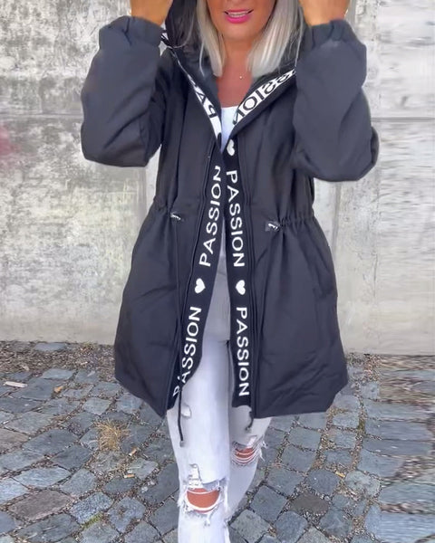 Hoodie Noir avec Imprimé "Passion🖤"