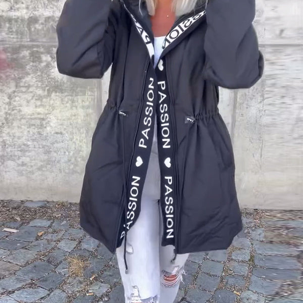 Hoodie Noir avec Imprimé "Passion🖤"