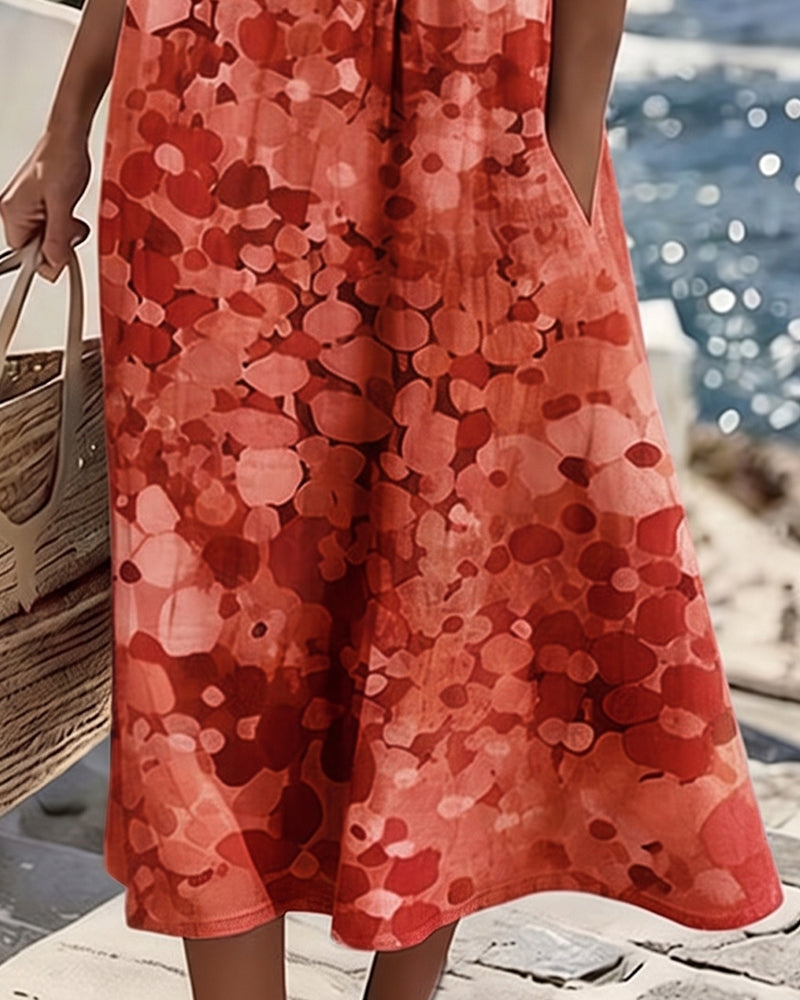 Emma Floral Pocket Midi Dress