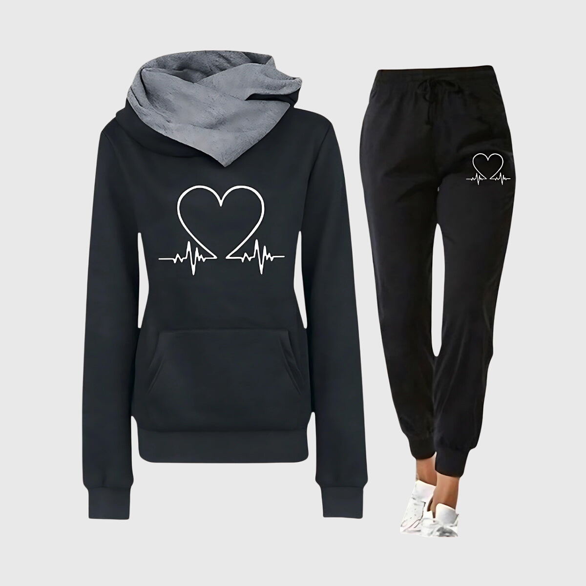 Louise | Ensemble Sweat à Capuche Cozy Heartbeat