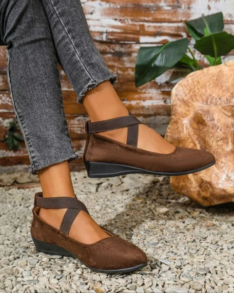 Ballerines À Talons Compensés Fermées