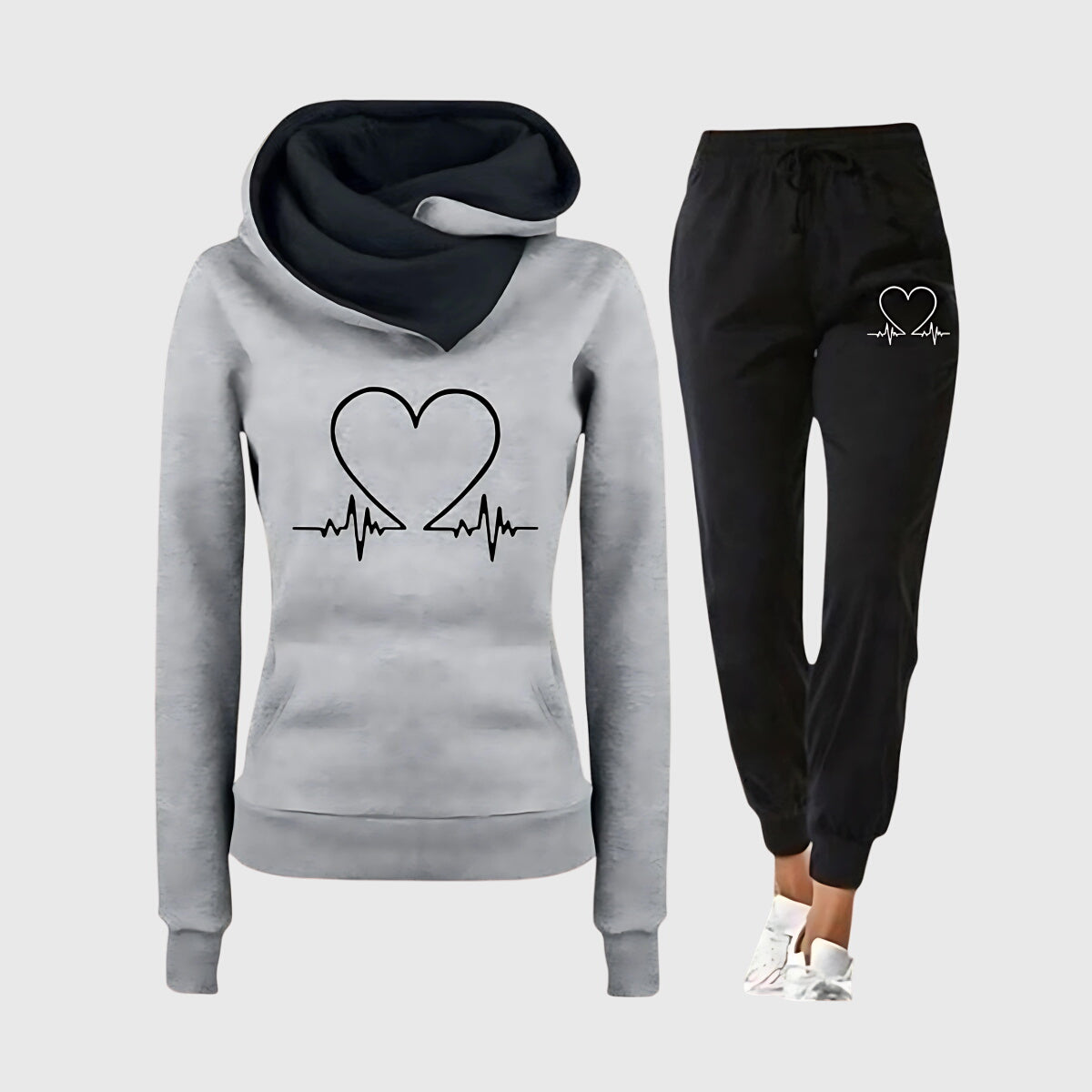 Louise | Ensemble Sweat à Capuche Cozy Heartbeat