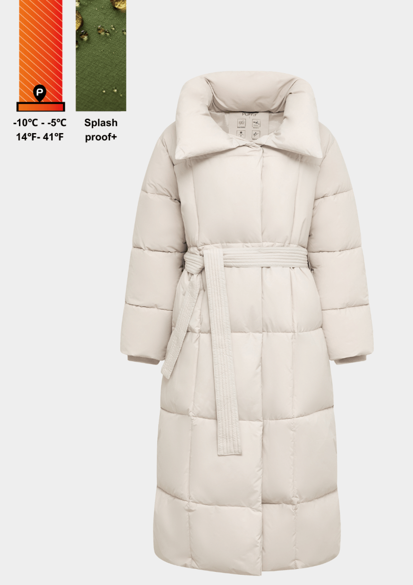 BLAIRE | MANTEAU PUFFER À BOUTONS BULETÉS EN LONGUEUR EXTRA LONGUE
