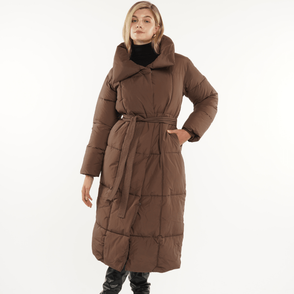 BLAIRE | MANTEAU PUFFER À BOUTONS BULETÉS EN LONGUEUR EXTRA LONGUE