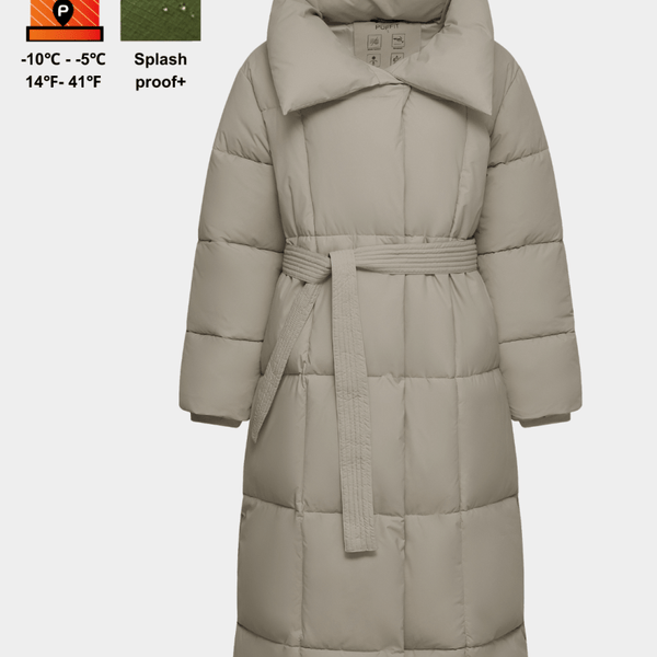 BLAIRE | MANTEAU PUFFER À BOUTON BULET EXTRA LONG