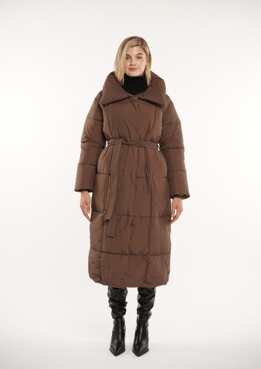BLAIRE | MANTEAU PUFFER À BOUTONS BULETÉS EN LONGUEUR EXTRA LONGUE