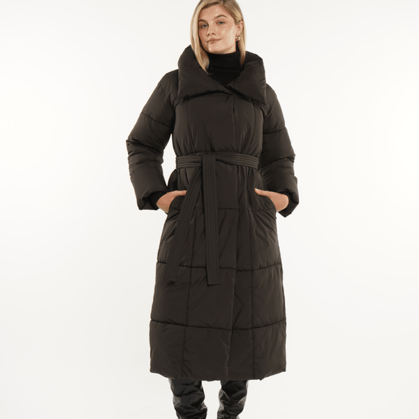 BLAIRE | MANTEAU PUFFER À BOUTON BULET EXTRA LONG