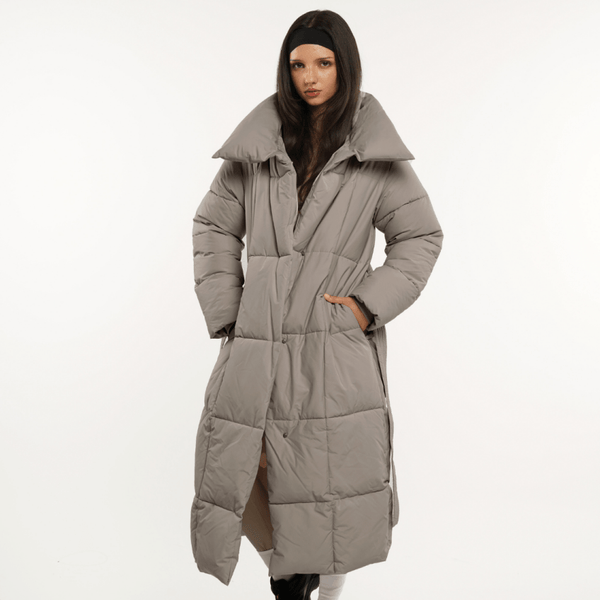 BLAIRE | MANTEAU PUFFER À BOUTON BULET EXTRA LONG