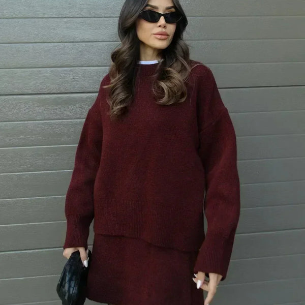 Zoey | Ensemble Robe Pull Tricoté