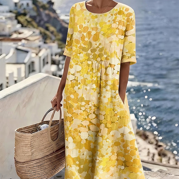 Emma Floral Pocket Midi Dress