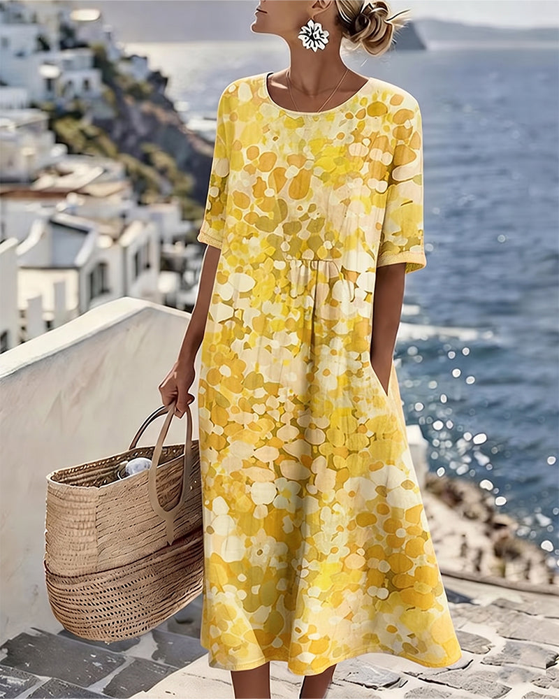 Emma Floral Pocket Midi Dress