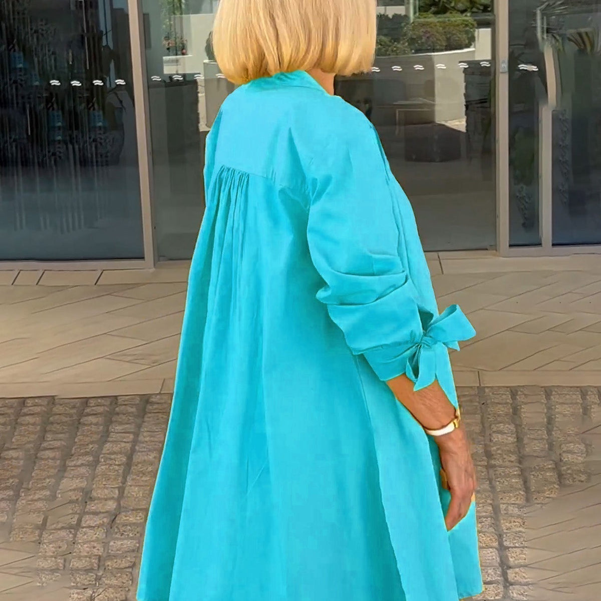 CÉLINA™ - Manteau Chemise Long Chic