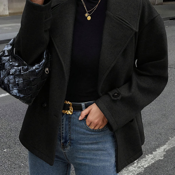 Elise| Stylish Double-Breasted Jacket with Button Details