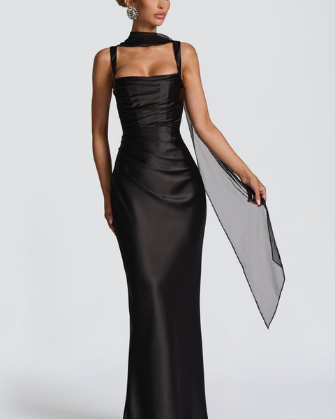 Calanthe Maxi Dress - Black