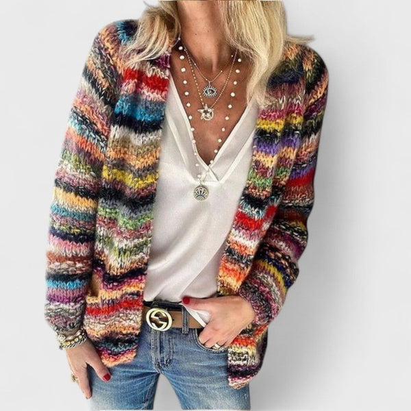 Catherine – Gilet Multicolore Confortable