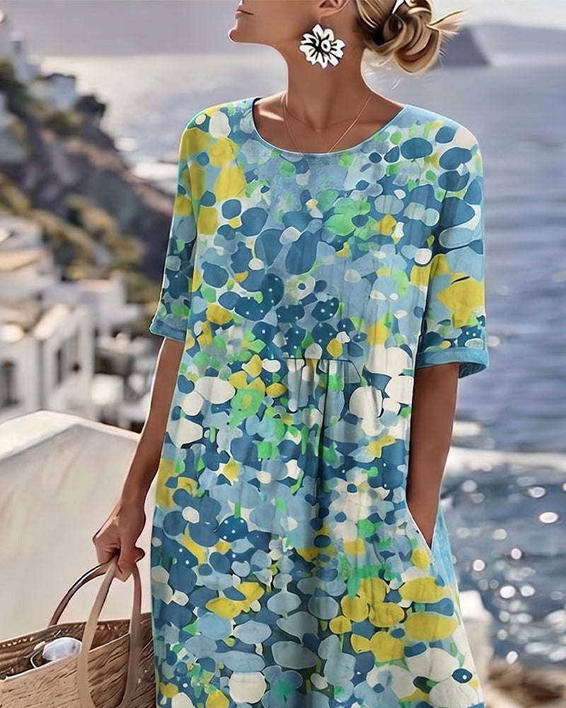 Emma Floral Pocket Midi Dress