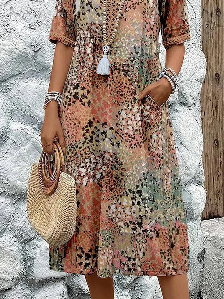 Véronique | Elegant Fluid Midi Dress
