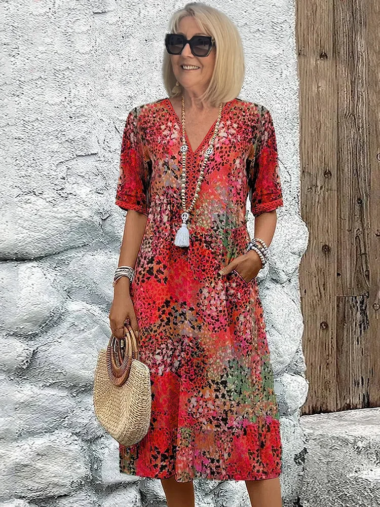 Robe Midi Rosalind Bloom