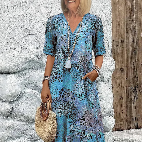 Véronique | Elegant Fluid Midi Dress