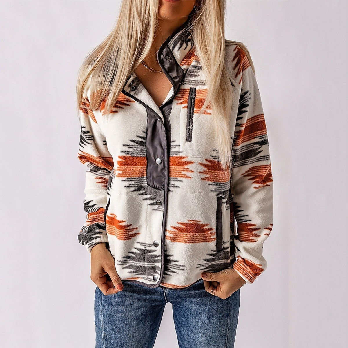 Nadia | Veste en Fleece Imprimée