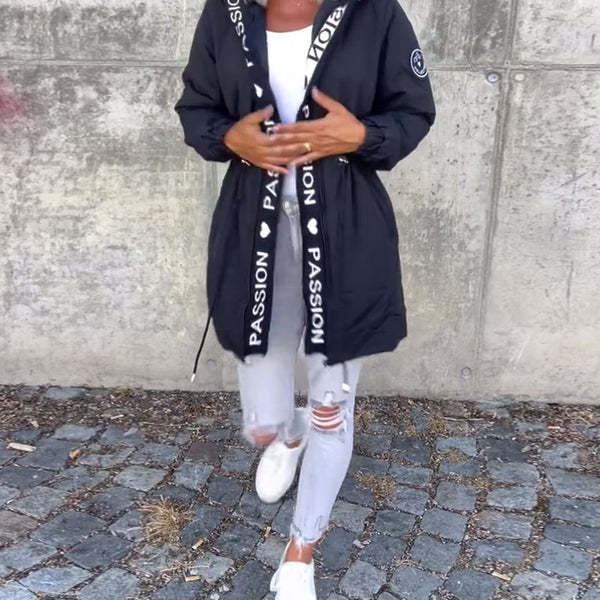 Hoodie Noir avec Imprimé "Passion🖤"