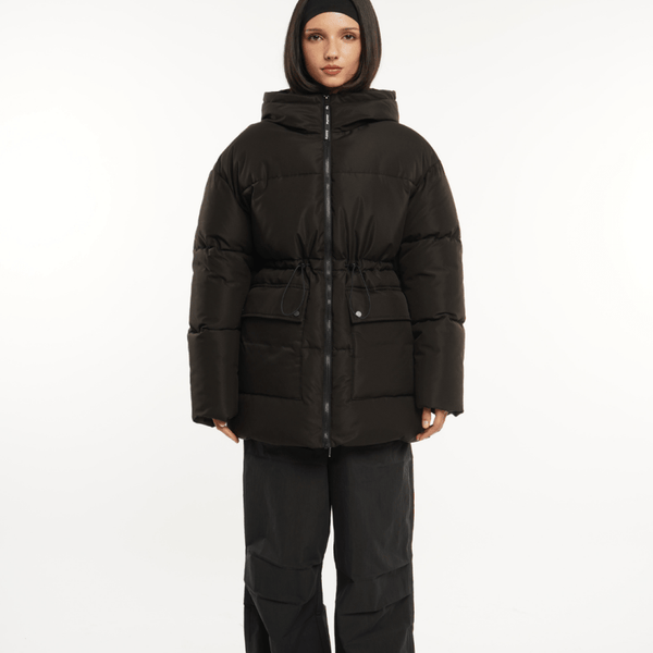 EVA | VESTE PUFFER À CAPUCHE IMPERMÉABLE