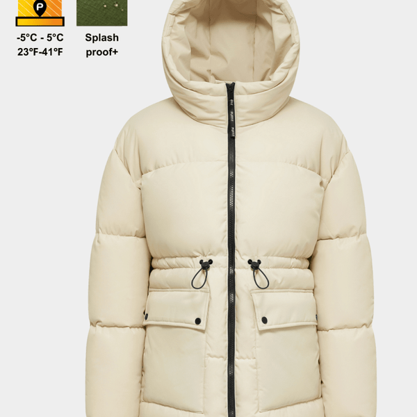 EVA | VESTE PUFFER À CAPUCHE IMPERMÉABLE