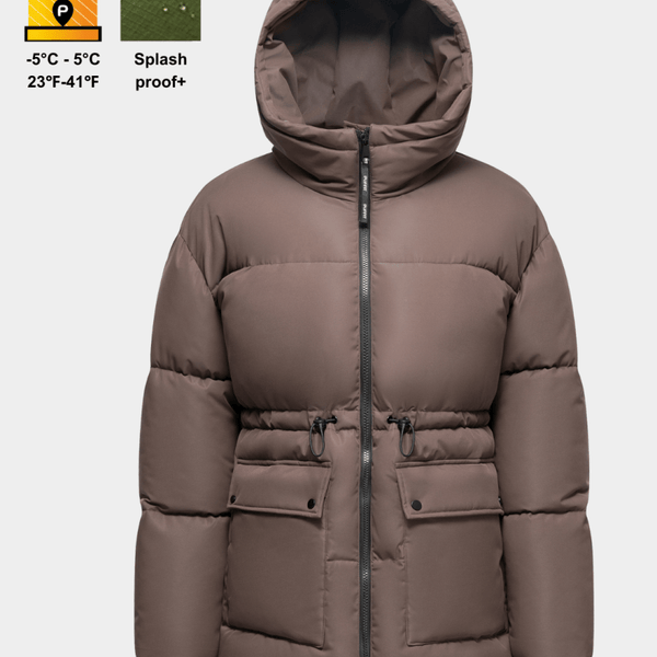 EVA | VESTE PUFFER À CAPUCHE IMPERMÉABLE