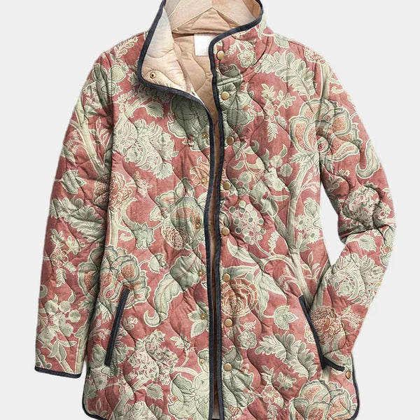 Naya | Veste Matelassée Florale Vintage Décontractée