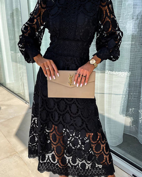 Sylvette | Lace Midi Dress – Effortless Elegance, Everyday Comfort