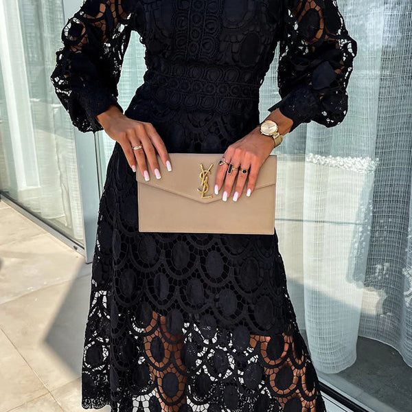 Sylvette | Lace Midi Dress – Effortless Elegance, Everyday Comfort