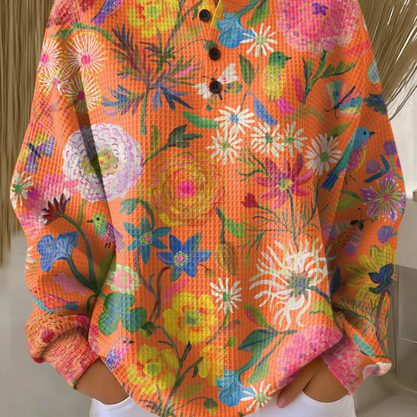 Freja™ - Pull avec Motif Floral Coloré