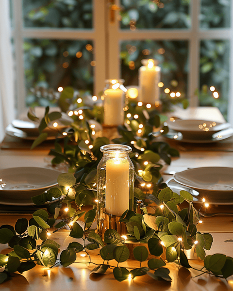 EucaGlow LED Garland – Wireless Warm Eucalyptus Lighting
