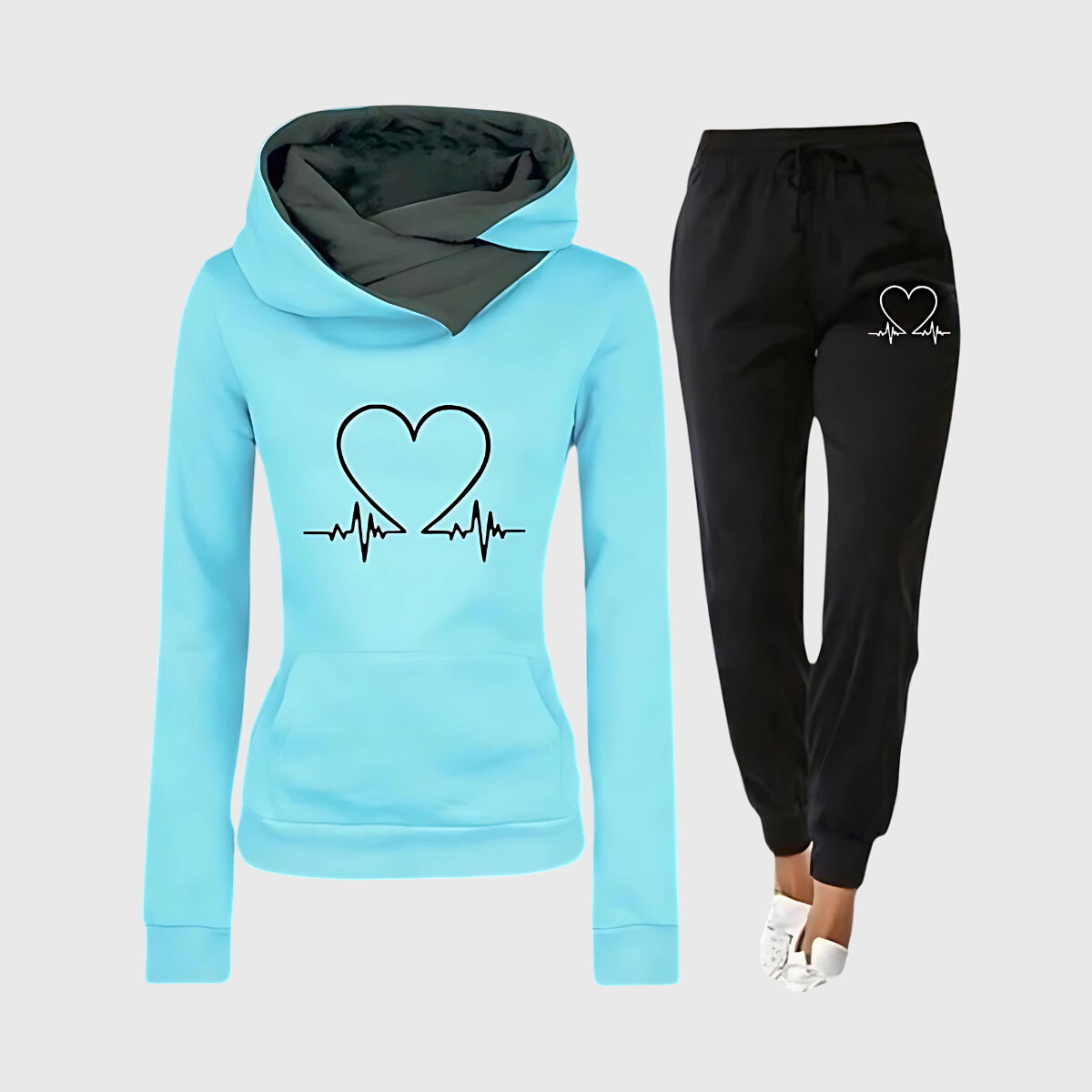 Louise | Ensemble Sweat à Capuche Cozy Heartbeat