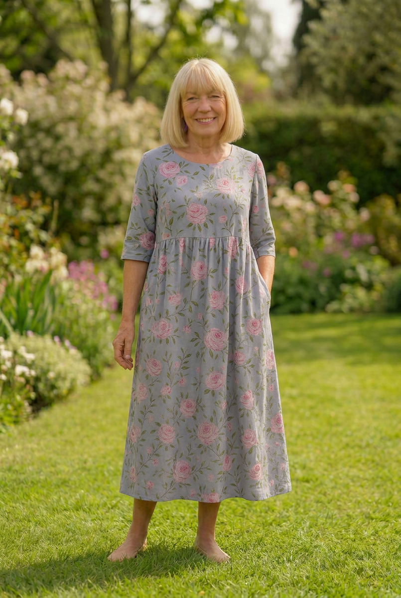Eliza | Relaxed Midi Dress - Effortless Elegance, Everyday Comfort Dusty Lilac